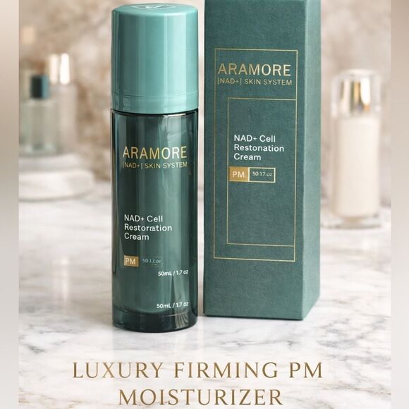 Aramore NAD+ Skin System PM Cell Restoration Cream 50mL Anti-Aging Moisturizer